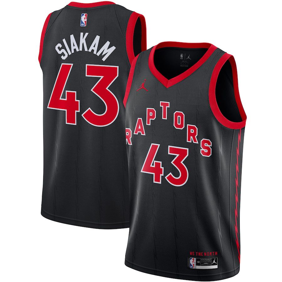 Men Toronto Raptors #43 Pascal Siakam Jordan Brand Black Swingman NBA Jersey